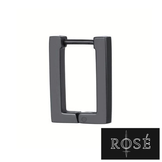 Piercing tipo argolla rectangular bisagra color negro. Rosé Empire la mejor tienda en línea de accesorios para hombre en el país. quito cuenca ambato