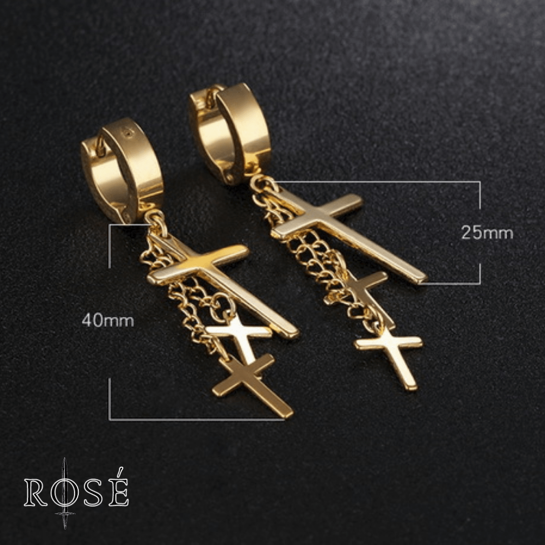 Argolla Cruces & Cadenas (silver, black, golden)