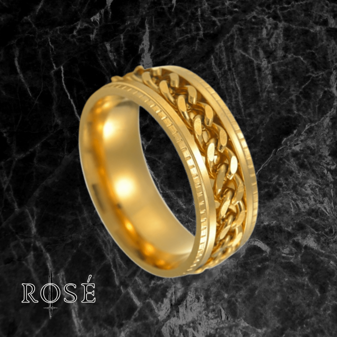 Anillo de oro online tipo cadena